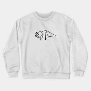 Origami Triceratops Crewneck Sweatshirt